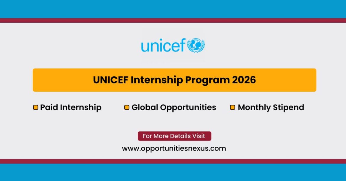 UNICEF Internship Program 2026 paid internship opportunity for students and graduates at UN offices worldwide