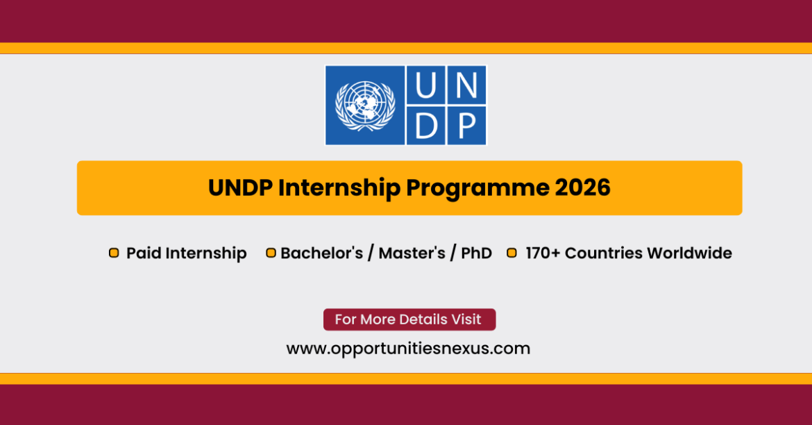 UNDP Internship Programme 2026 paid UN development internship students graduates 170 countries worldwide rolling deadline