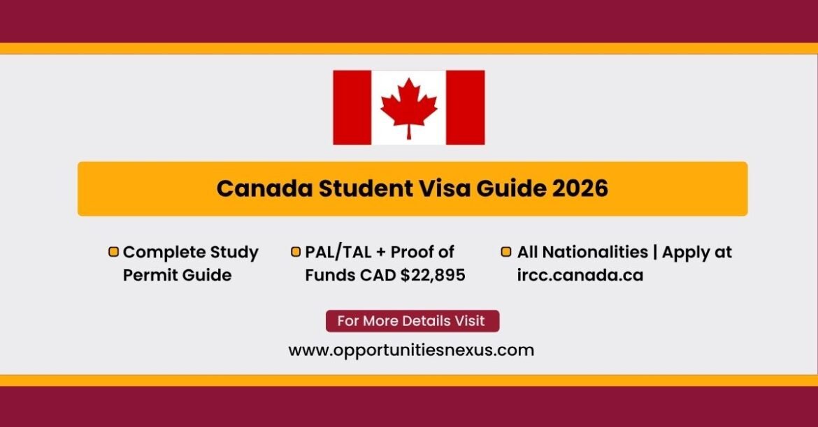 anada student visa 2026 study permit how to apply PAL TAL requirements proof of funds CAD 22895 processing time IRCC secure account