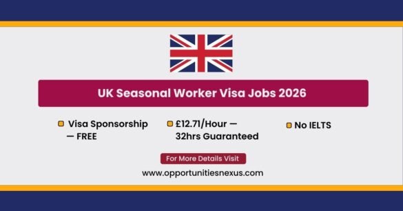 UK Seasonal Worker Visa Jobs 2026 farm work fruit picking £12.71 per hour 43000 positions no IELTS no experience 7 licensed operators
